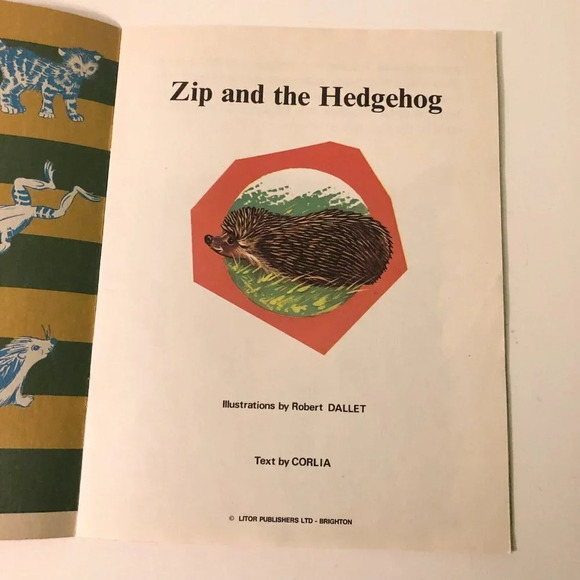 Vtg Zip and the Hedgehog Infant Series Book Robert Dallet Corlia - Picture 5 of 15